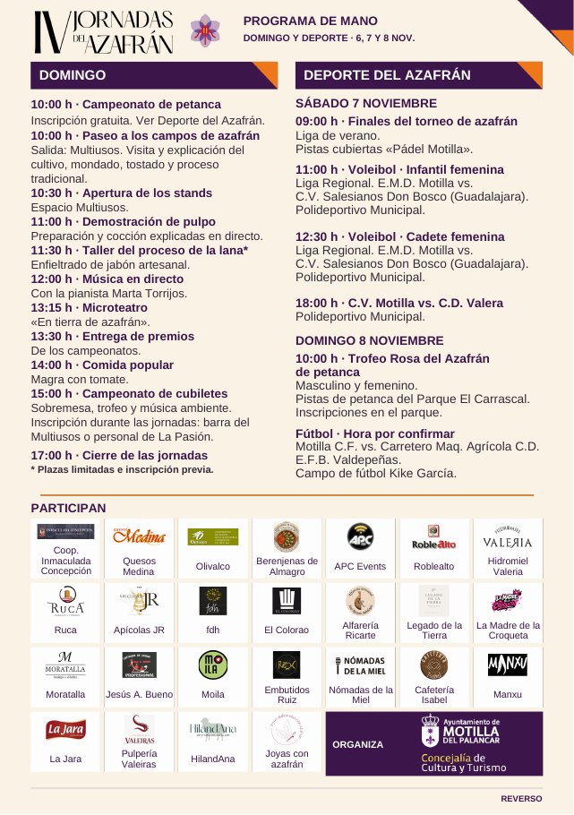 Programa de mano 2026 · Reverso